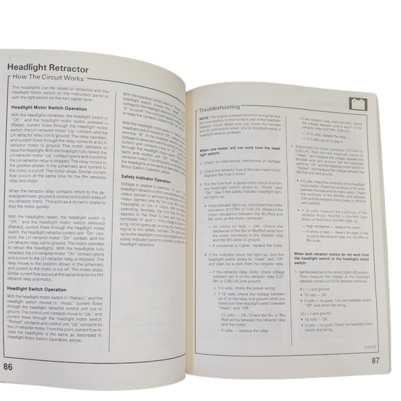 1984 Honda Prelude Electrical Troubleshooting Service Manual - Picture 8 of 12